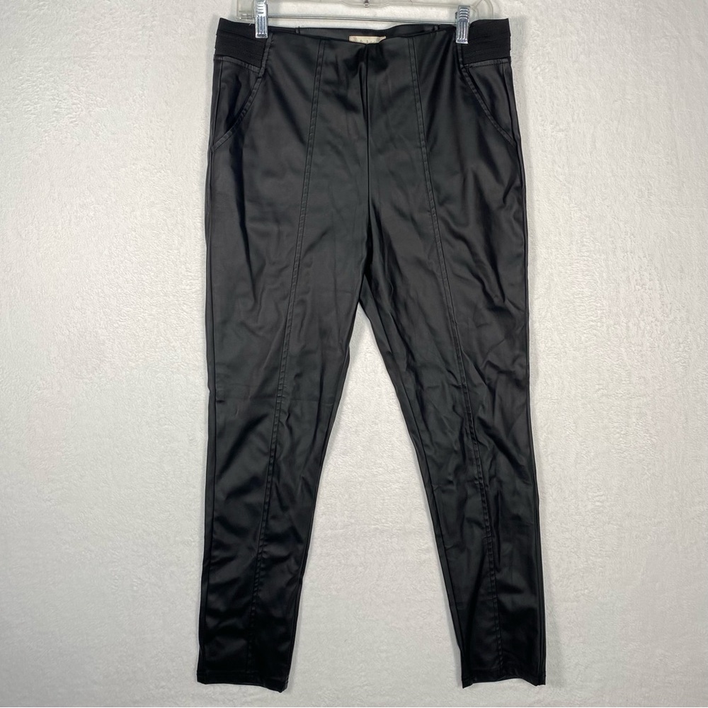 Altar’d State Womens Pants Leggings Black Faux Leather Pull On Fall Biker‎ Sz L